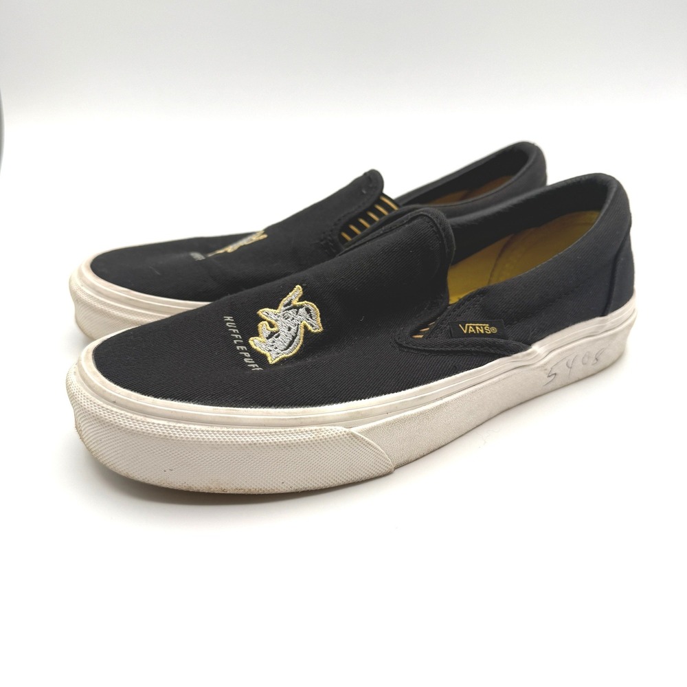 Vans Slip On Harry Potter‎ Hufflepuff Black Yellow Badger Sneakers Womens 6